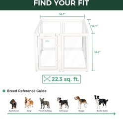 FXW AuraSpace Indoor Dog Playpen, White, 35-in, 8-panel slide 2 of 6