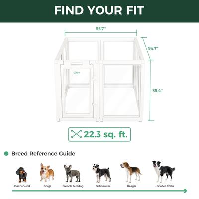 Show full view: FXW AuraSpace Indoor Dog Playpen, White, 35-in, 8-panel slide 6 of 7