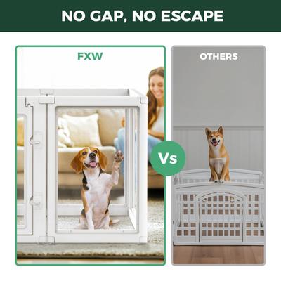 Show full view: FXW AuraSpace Indoor Dog Playpen, White, 35-in, 8-panel slide 2 of 7
