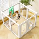 FXW AuraSpace Indoor Dog Playpen, White, 35-in, 8-panel