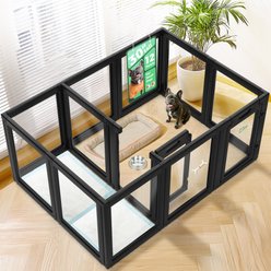 FXW AuraSpace Indoor Dog Playpen, Black, 30-in, 12-panel