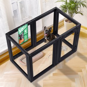 FXW AuraSpace Indoor Dog Playpen, Black, 30-in, 6-panel