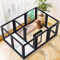 FXW AuraSpace Indoor Dog Playpen, Black, 24-in, 12-panel