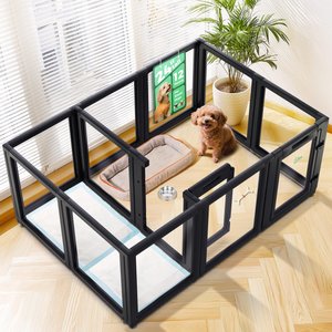 FXW AuraSpace Indoor Dog Playpen, Black, 24-in, 12-panel