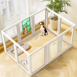 FXW AuraSpace Indoor Dog Playpen, White, 35-in, 10-panel