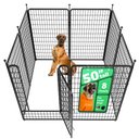 FXW Rollick Indoor & Outdoor Dog Playpen, Black, 50-in, 8-panel