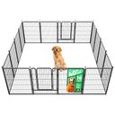 FXW Rollick Indoor & Outdoor Dog Playpen, Black, 40-in, 16-panel