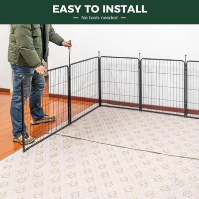 FXW Rollick Indoor & Outdoor Dog Playpen, Black