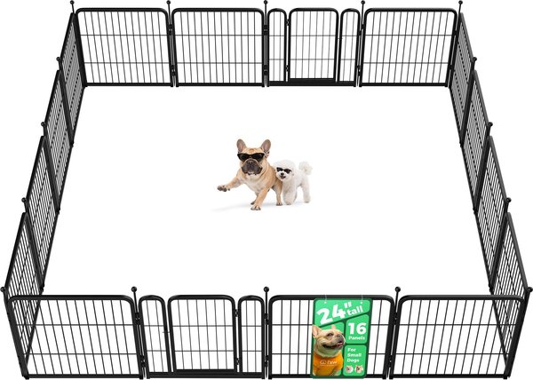 FXW Rollick Indoor & Outdoor Dog Playpen, Black