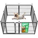 FXW Rollick Indoor & Outdoor Dog Playpen, Black, 24-in, 8-panel