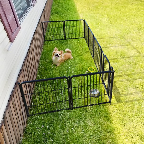 Show full view: FXW Rollick Indoor & Outdoor Dog Playpen, Black, 24-in, 8-panel slide 6 of 10