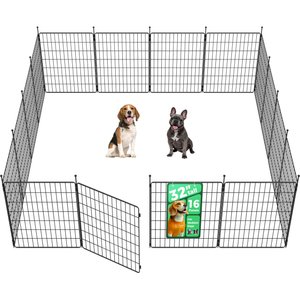 FXW Rollick Indoor & Outdoor Dog Playpen, Black
