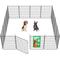 Show in main carousel: FXW Minipaws Expandable Indoor & Outdoor Dog Playpen, Black, 32-in, 16-panel slide 1 of 9