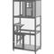 Show in main carousel: jansno Weatherproof & Wheeled with High Weight Capacity Wood Outdoor Cat House & Condo, Light Gray slide 4 of 7