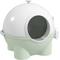 Show in main carousel: jansno Leaking Sand Pedal, Top Handle Hooded Cat Litter Box with Lid, Light Green slide 7 of 7