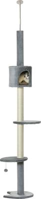 Show full view: jansno Adjustable 4-Tier 85.5-in Kitty Climbing Activity Center Toy Cat Tree with Scratching Post & Condo, Gray slide 4 of 7