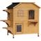 Show in main carousel: jansno Wood 2-Story Escape Door, Openable Roof, Jumping Platforms Feral Cat House, Natural Wood slide 6 of 7