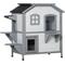 Show in main carousel: jansno Wood 2-Story Escape Door, Openable Roof, Jumping Platforms Feral Cat House, White slide 2 of 7