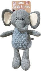 Brooklyn Pet Gear Burlap Elephant Dog Plush Toy, 13-in