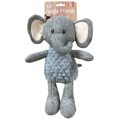 Brooklyn Pet Gear Brooklyn Pet Gear Burlap Elephant Dog Plush Toy, 13-in