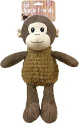 Brooklyn Pet Gear Burlap Monkey Dog Plush Toy, 13-in