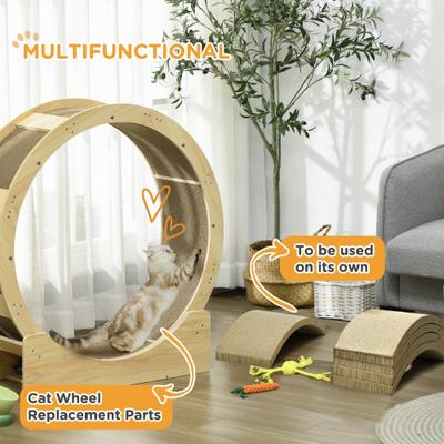 Show full view: jansno Indoor 4-Piece Reversible Cat Scratching Post Wheel Replacement, Brown slide 8 of 8