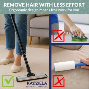 Katziela DuoSweep Broom Pet Hair Remover