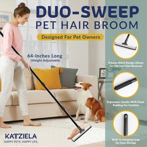 Katziela DuoSweep Broom Pet Hair Remover