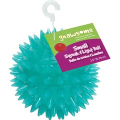 Gnawsome Squeak & Light LED Ball Dog Toy, Color Varies, Small, 1 count