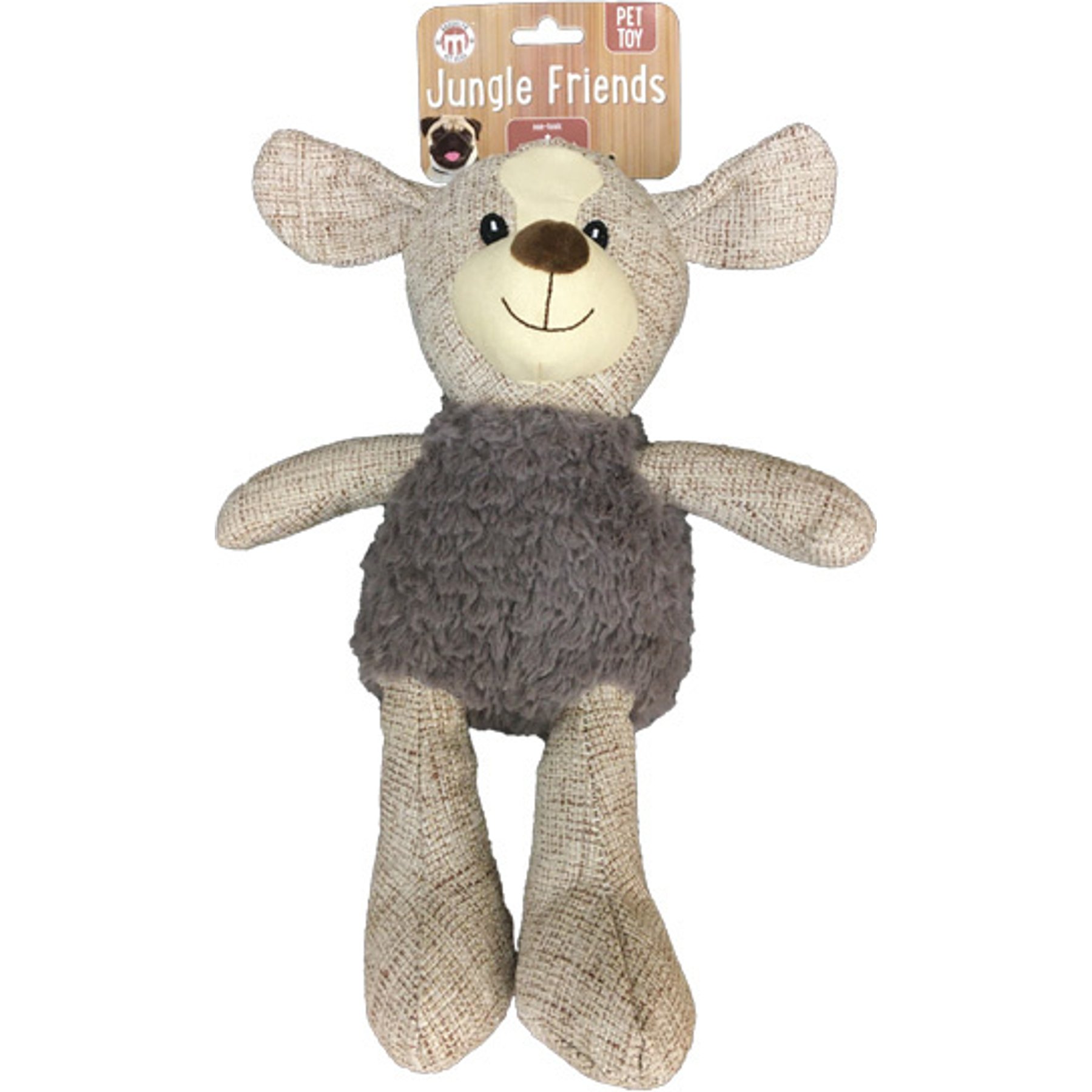 Brooklyn Pet Gear Burlap Dog Plush Toy, 13-in