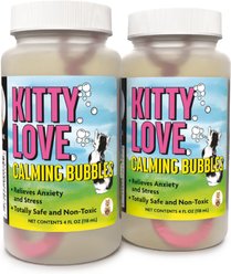 Atomic Bubbles Kitty Love Calming Bubbles Chasers Cat Toy, 4-fl oz bottle, 2 count