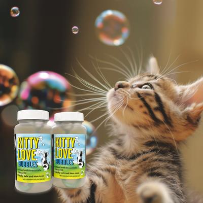 Show full view: Atomic Bubbles Kitty Love Scented Bubbles Chasers Cat Toy with Catnip, 4-fl oz bottle, 1 count slide 2 of 7