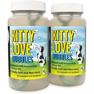 Atomic Bubbles Kitty Love Scented Bubbles Chasers Cat Toy with Catnip, 4-fl oz bottle, 2 count