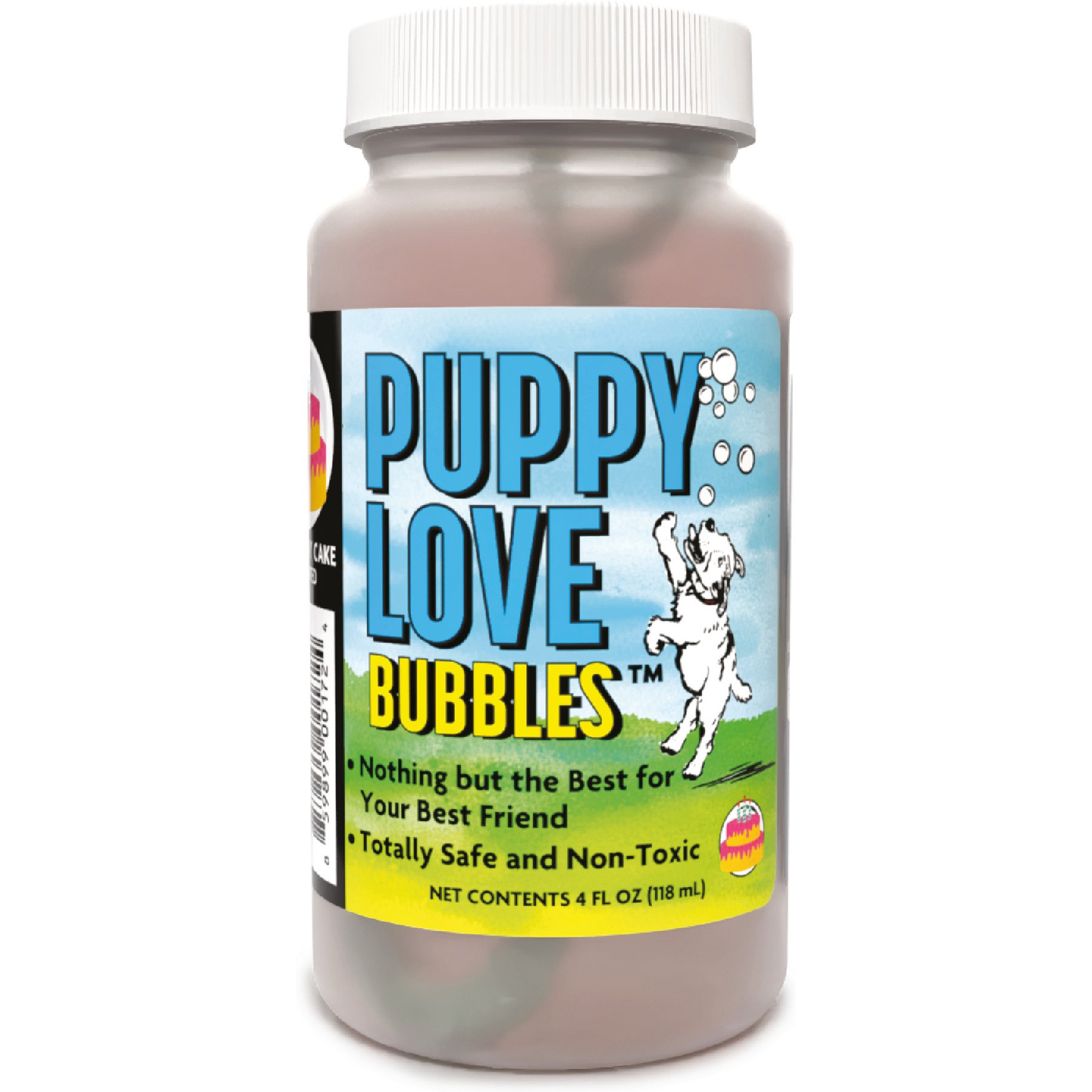 Atomic Bubbles Puppy Love Birthday Cake Scented Bubbles Chasers Dog Toy, 4-fl oz bottle, 1 count