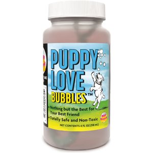 Atomic Bubbles Puppy Love Birthday Cake Scented Bubbles Chasers Dog Toy, 4-fl oz bottle, 1 count
