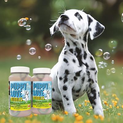 Show full view: Atomic Bubbles Puppy Love Apple Pie Scented Bubbles Chasers Dog Toy, 4-fl oz bottle, 1 count slide 2 of 6