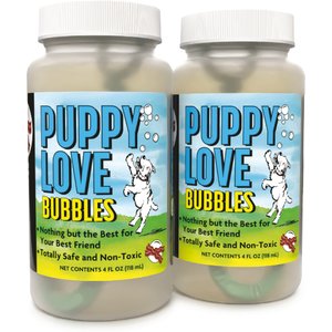Atomic Bubbles Puppy Love Bacon Scented Bubbles Chasers Dog Toy, 4-fl oz bottle, 2 count