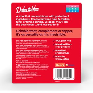 Hartz Delectables Bisque Variety Pack Lickable Cat Treats, 1.4-oz pouch, 12 count