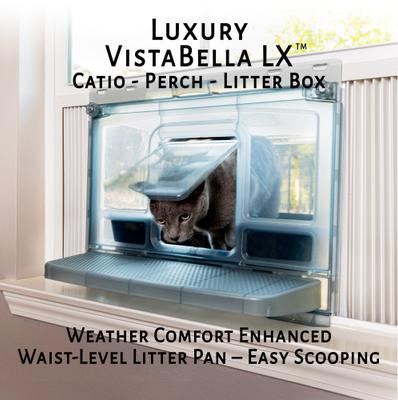 Show full view: VistaGato VistaBella LX Cat Window Catio, Litter Box & Perch slide 2 of 12