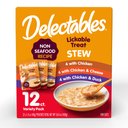 Delectables Lickable Treat Stew Non-Seafood Variety Pack Lickable Cat Treats, 1.4-oz pouch, 12 count