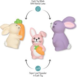 Fringe Studio Hopping Love Carrots Mini Latex Dog Toys, 3 count slide 2 of 3
