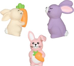 Fringe Studio Hopping Love Carrots Mini Latex Dog Toys, 3 count
