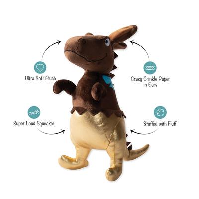 Show full view: Fringe Studio Choc-A-Saurus Rex Plush Dog Toy slide 2 of 3