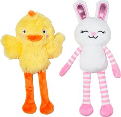 Fringe Studio Hoppy Go Clucky Dog Toy Set, 2 count