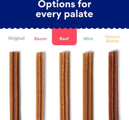 Show full view: Chewy Natural Beef Flavor Dental Chew Dog Treats, 32 count slide 6 of 10