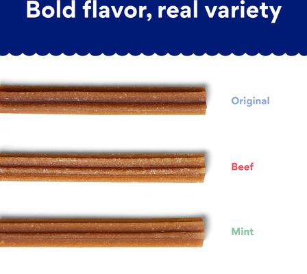 Show full view: Chewy Natural Dental Chew Sticks Variety Pack, Original, Beef, & Mint Flavor (FORMERLY TRUE ACRE FOODS), 51 count slide 6 of 10