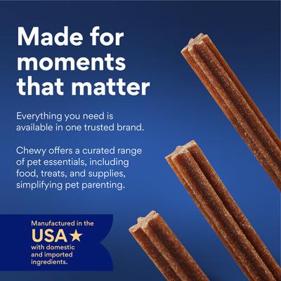 Show full view: Chewy Natural Peanut Butter Flavor Dental Chew Dog Treats, 32 count slide 8 of 10