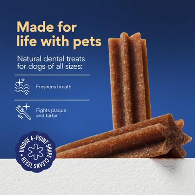 Show full view: Chewy Natural Peanut Butter Flavor Dental Chew Dog Treats, 32 count slide 5 of 10