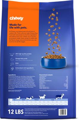 Show full view: Chewy Limited Ingredient Turkey & Sweet Potato Recipe Grain-Free Dry Dog Food, 12-lb bag slide 3 of 10
