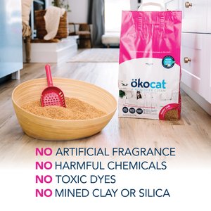 Okocat Super Soft Clumping Wood Unscented Cat Litter, 15.8-lb bag